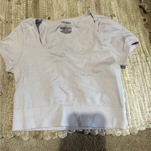 Wild Fable Ribbed Scoop Neck Tee - white